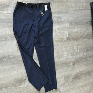 Express Blue Dress Pants with Straight Leg